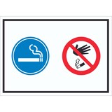 thumbnail of Schild Raucherbereich Boden verboten Symbol A0 Rückseite selbstklebend
