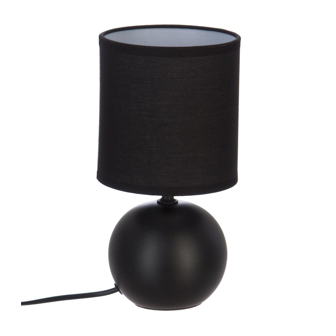 Lampe en Céramique Pied Boule Noir mat