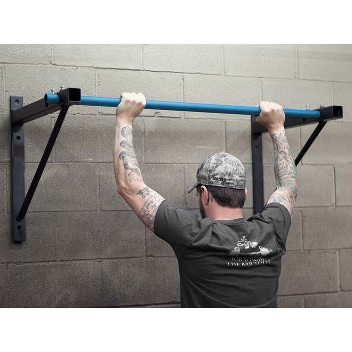 Klimmzugstange Wandmontage Reckstange Pull up bar -für Innen u. Aussen, rostfrei