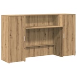 thumbnail of Bureau réception chêne artisanal 180x50x103,5cm bois ingénierie Modèle Atlas Infinite Essence