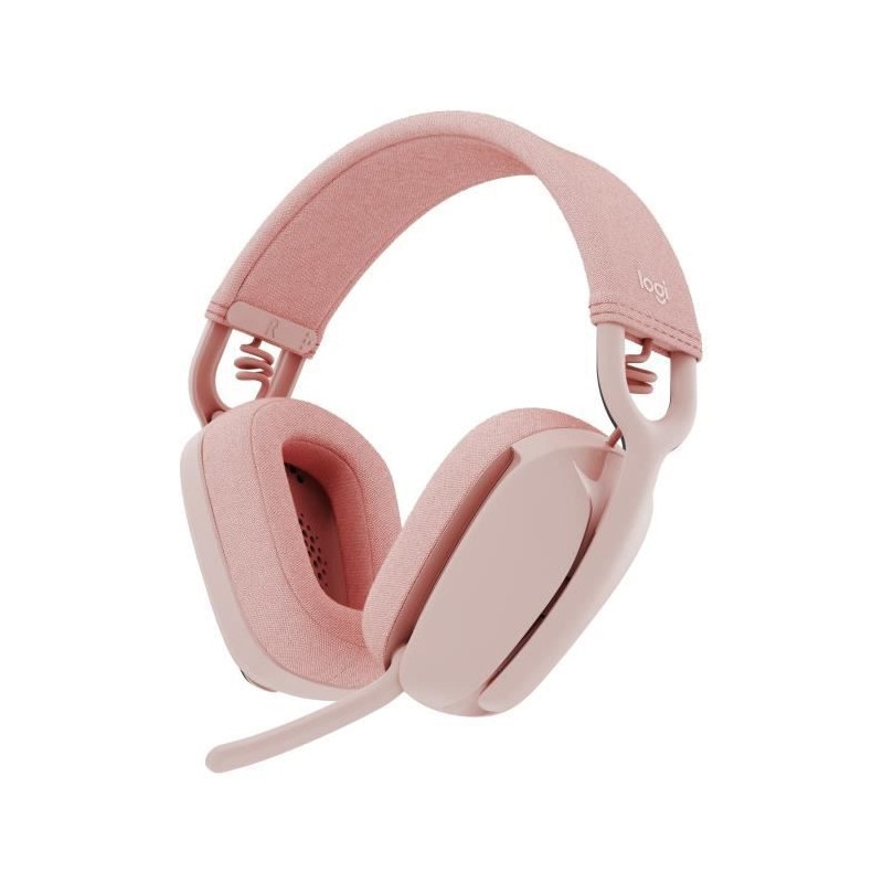 Logitech Zone Vibe 100 Over-Ear Headset Rosé - for Work & Play, 20Std. Akku