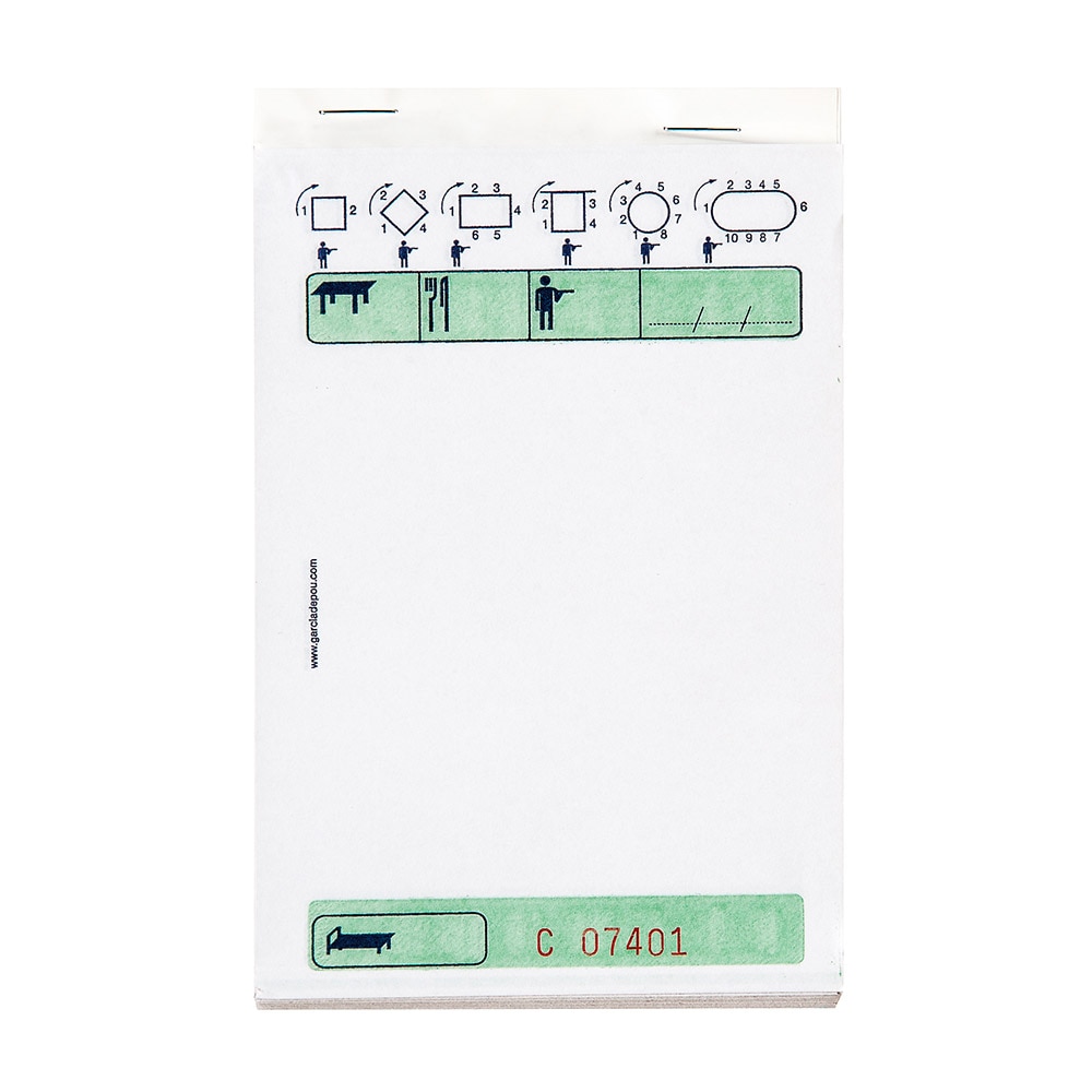 Blocs Comanda Triplicado 50X3 Hojas  10X15 Cm Verde Autocopiativo (100 Unidades)