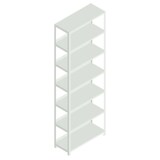 thumbnail of Aktenregal, Grundfeld, HxBxT 2200x750x300mm, Fachl. 60kg, 7xStahlboden, 7 OH
