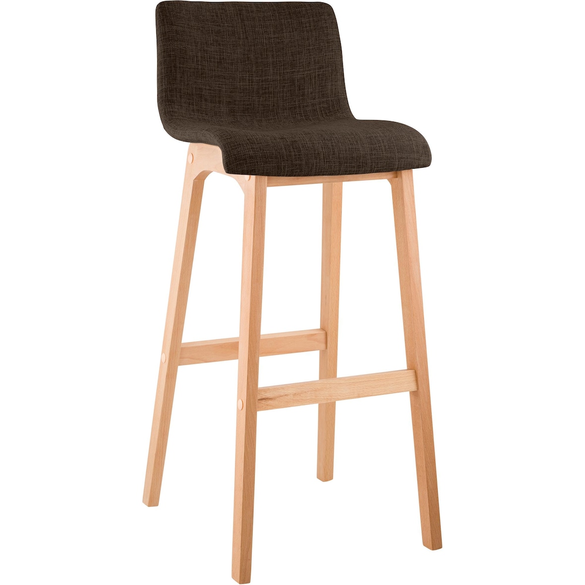 Banqueta Hover Tecido Estrutura de Quatro Pés Natural marrom