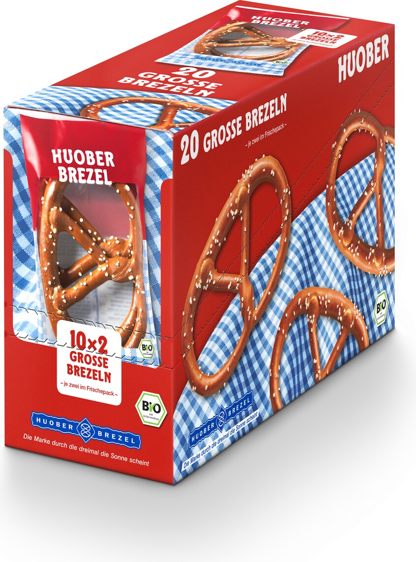Huober Große Brezel Bio 10 x 2 Portionen (400 g)