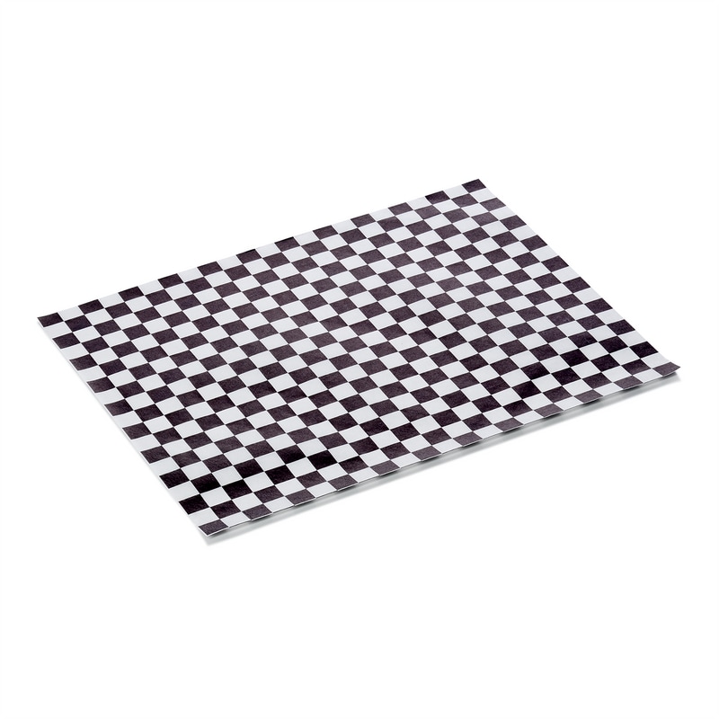 Burgerpapier Schwarz Weiss Set WRAP & GO, 25 x 20, Set á 1000 Stück, Fettpapier