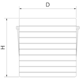 thumbnail of Cubitera profesional con tapa acero inox doble pared ø170x175 mm.