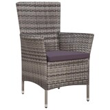 thumbnail of vidaXL 5-tlg. Garten-Essgruppe mit Auflagen Poly Rattan Grau