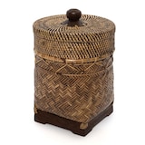 thumbnail of Bazar Bizar Badkamer prullenbak van rotan 27x27 cm naturel bruin