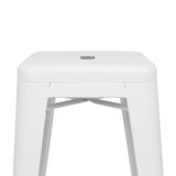 thumbnail of Lot de 4 tabourets de bar en métal blanc mat style industriel - Hauteur 66 cm
