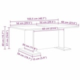 thumbnail of vidaXL Couchtisch Altholz 103.5 x 60 x 40 cm Holzwerkstoff