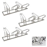 thumbnail of Fahrradständer für 12 Fahrräder höhenversetzt 420 x 45 cm Stahl feuerverzinkt grau 6x2 Bodenparker Reihenparker