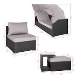 thumbnail of Rattan Lounge mit Aluminiumgestell San Marino  
1