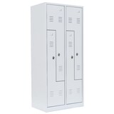 thumbnail of 4er Z-Spind Umkleideschrank Stahl Kleiderspind Spindschrank für enge Raumverhältnisse180x80x50cm weiß