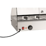 thumbnail of Warmhoudvitrine | RVS/Glas | R6 68L | 6x 1/3 GN | 230V | Achter Schuifdeuren | 1135x420x335(h)mm