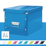 thumbnail of LEITZ WOW Click & Store Scatola Archivio con coperchio Large, F.to Cubo, per la Casa e l'Ufficio, azzurro, 61080036