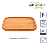 thumbnail of San Ignacio KINVARA - Kleines quadratisches Bambus-Snackbrett 20x20cm