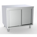 thumbnail of Combisteel Arbeitsschrank mit Schiebetüren aus Edelstahl 1200x600x850mm
