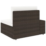 thumbnail of vidaXL Modulares 2-Sitzer-Sofa Poly Rattan Braun