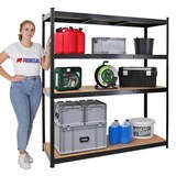 thumbnail of PROREGAL Mega Deal | 4x Schwerlastregal TAURUS XL | HxBxT 180x160x60cm | Fachlast 250kg | Schwarz | Stecksystem Lagerregal Regalsystem 4 Stk.