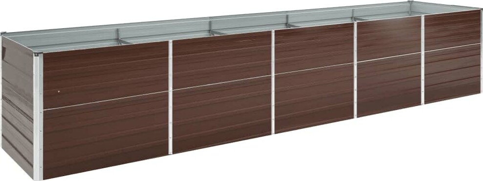 vidaXL Garten-Hochbeet Verzinkter Stahl 400×80×77 cm Braun