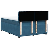 thumbnail of vidaXL Boxspringbett mit Matratze Blau 140x200 cm Samt