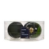 thumbnail of 4 Weihnachtskugeln Glas 8cm matt & glänzend Christbaumkugeln Weihnachtsbaumkugeln Groß Christbaumschmuck Weihnachtsbaumschmuck Piniengrün transparent