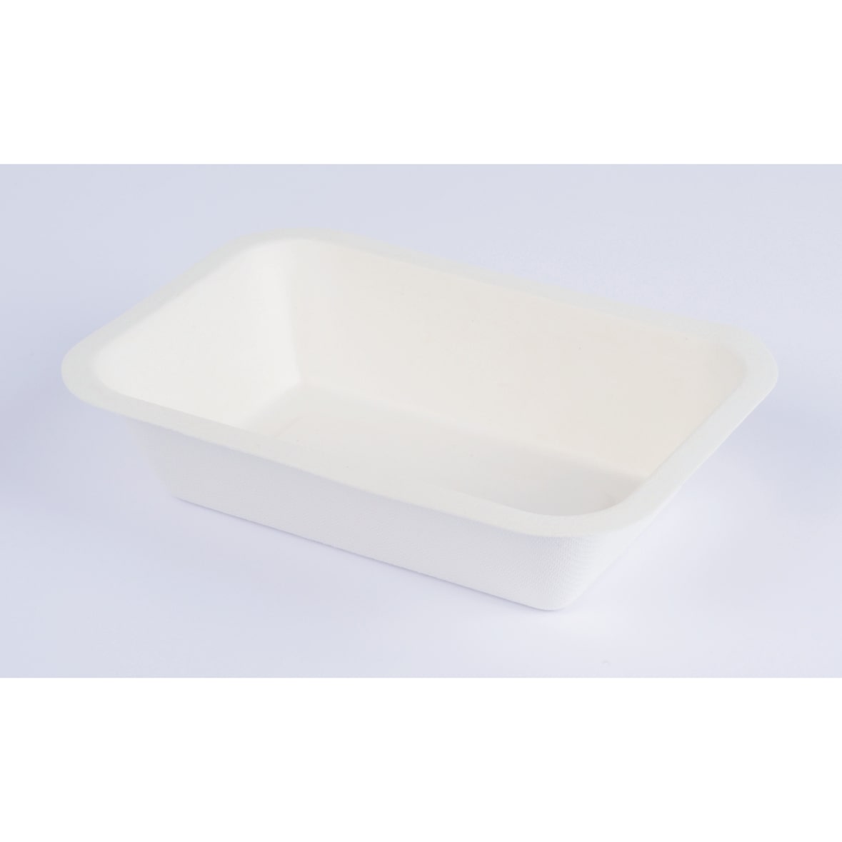 Schale, rechteckig, Zuckerrohrzellstoff/Bagasse, 100 x 70 mm, h 45 mm  50 Stück
