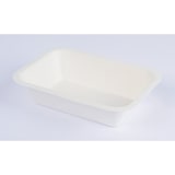 thumbnail of Schale, rechteckig, Zuckerrohrzellstoff/Bagasse, 100 x 70 mm, h 45 mm  50 Stück