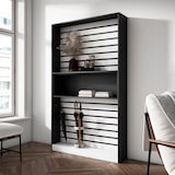 thumbnail of Estantes de prateleiras, Livraria, Prateleira livros, 110x25x186cm, Sala de estar, Escritório, Sala de  jantar, Estilo moderno, Branco e preto _ 73_1