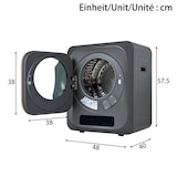 thumbnail of Wäschetrockner Wandmontage 3/4 kg 850 W 6 Programme UV-Desinfektion Überhitzungsschutz in Grau 60x70x20 cm für effiziente und platzsparende Trocknung