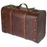 thumbnail of HMF Schatztruhe aus Holz, Vintage Koffer, 45 x 30,5 x 20 cm, Groß, Peru