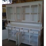 thumbnail of shopinnovativo -Cristalliera 8 ante 4 cassetti  arte povera, in legno massello e mdf con rifinitura in bianco 196X43X218 H