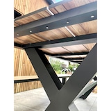 thumbnail of Table de jardin en aluminium anthracite et plateau HPL effet bois - VANCOUVER