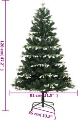 thumbnail of vidaXL Künstlicher Weihnachtsbaum Klappbar Beschneit 120 cm