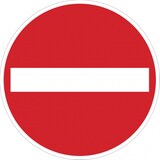 thumbnail of Dreifke® Aufkleber | Verkehrszeichen - Verbot der Einfahrt, Zeichen 267 - 420 mm Folie selbstklebend