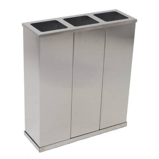 Papelera clasificación con capacidad 3x25 l marca jami. Papelera clasificación 3 x 25 lt. satinado.