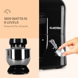 thumbnail of Klarstein Bella Küchenmaschine 1800 W / 2,7 PS 5 Ltr Edelstahl BPA-frei Schwarz
