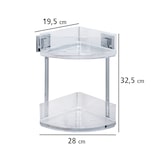 thumbnail of WENKO Vacuum-Loc® Eckregal 2 Etagen Mod. Quadro Edelstahl