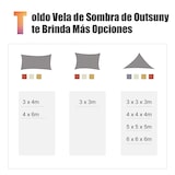 thumbnail of Outsunny Vela de Sombra Triangular 5x5x5 m Toldo Vela de Poliéster com Proteção UV Aneis em Forma de D e Cordas para Jardim Pátio Piscina Creme