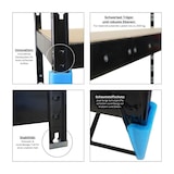 thumbnail of PROREGAL Garagenregal HERCULES platzsparend unterfahrbar HxBxT 180x240x50cm 2 Lagerebenen Fachlast 300kg Schwarz Lagerregal Schwerlastregal