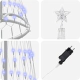 Ein LED-Baum mit Sternspitze und Netzteil.