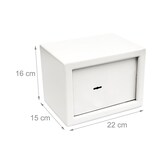 thumbnail of Relaxdays Mini Wandtresor, Schlüssel, Stahl, massiv, Verschlussriegel, kleiner Safe H x B x T: 17 x 23 x 17 cm, hellgrau