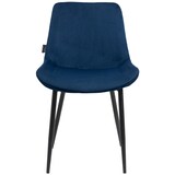 thumbnail of Set van 2 eetkamerstoelen Victoria Fluweel blauw