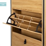 thumbnail of Max Home Mueble zapatero recibidor madera y acero 3 cajones