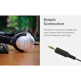 thumbnail of Auriculares con Cable, Cascos DJ de Diadema Cerrados, Headphones Over Ear, Control de Volumen UR29, Negro/Plata