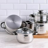 thumbnail of San Ignacio - Batería de cocina 16/18/20/24cm Acero Inox apta para inducción con Cubertería de 24 piezas en Acero Inox en color Azul