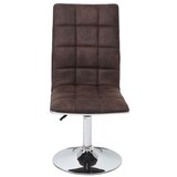 thumbnail of Décoshop26 - Lot de 2 chaises de salle à manger cuisine hauteur variable design élégant tissu brun foncé 04_0000342