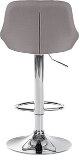 thumbnail of CHEFGASTRO Barhocker CAPE VERDE Stoff Chrom HxBxT 83x46x49cm Stoff Grau Barstuhl