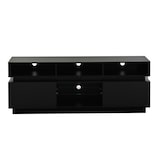 thumbnail of TV-Lowboard aus MDF in Schwarz, 160 x 35 x 60 cm, mit gehärteter Glasplatte, Hochglanzfronten und LED